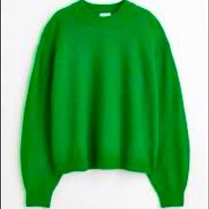 H&M BRIGHT GREEN SWEATER XS